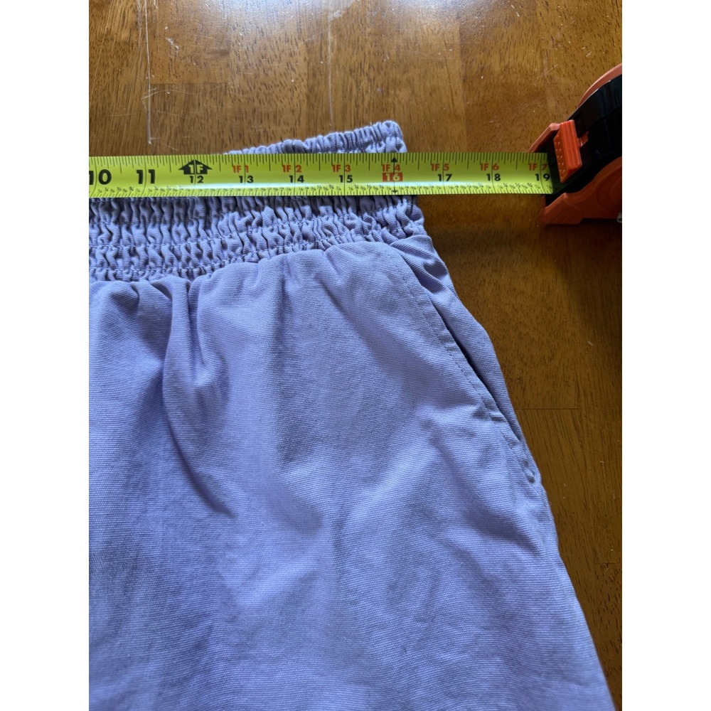 Wild Fable Womens Purple Smocked Waist Raw Hem Shorts Lavender Cotton Twill Sz L - Picture 6 of 8